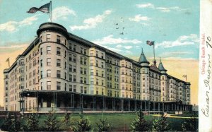 USA Chicago Beach Hotel Illinois Vintage Postcard 07.86