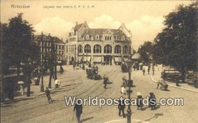 Slagveld met Station ZHESM Rotterdam Netherlands Unused 