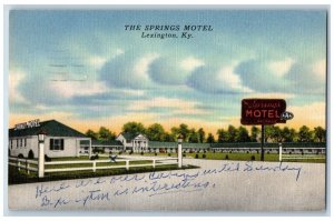 Louisville Kentucky KY Postcard The Springs Motel Roadside 1951 Posted Vintage