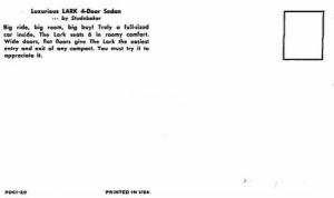 Advertising, Studebaker Lark 4-Door Sedan