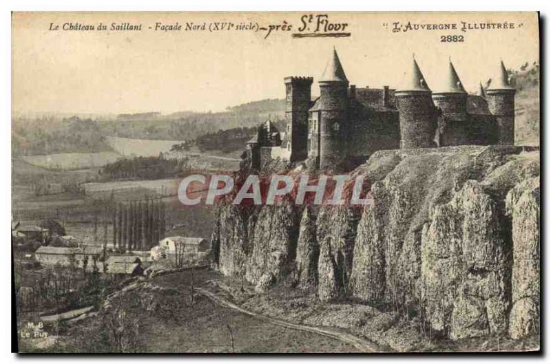 Postcard Old Chateau of Saillans North Facade XVI century near St Flour