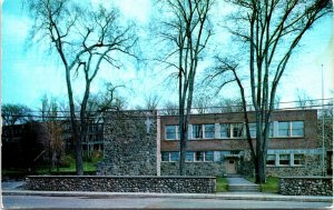 VINTAGE POSTCARD ECOLE MARIE-ROSE HIGH SCHOOL AT BEAUHARNOIS QUEBEC 1970