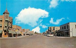 1950s North Center Avenue HARDIN MONTANA Autos McCollom postcard