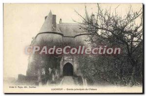 Old Postcard Lucheux main entrance of the Castle