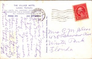 Postcard The Village Motel in London, Kentucky