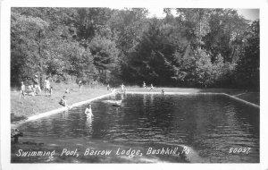 Barrow Lodge Bushkill Pennsylvania Swimming Pool RPPC Photo Postcard 20-1016