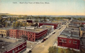 MILES CITY MONTANA~BIRDS EYE VIEW-1910s POSTCARD