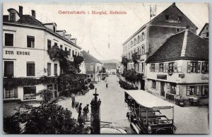 Gernsbach Germany c1910 Postcard Murgtal Hofstatte Hotel Stern Bus