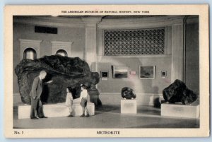 1940 New York City NY Vintage Postcard Meteorite American Museum Natural History
