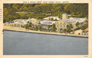 Saint Simons Island Georgia 1952 Postcard King & Prince Hotel