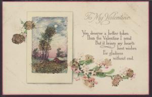 To My Valentine,Flowers,Scene Postcard