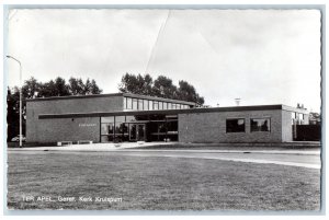 Netherlands Postcard Ter Apel Geref. Church Crossroads 1973 RPPC Photo