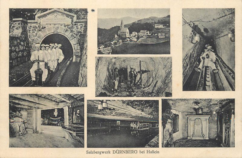 Hallein salt mine multi views Dürrnberg bei Hallein 1925 Austria