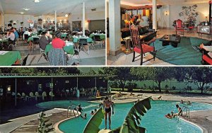 WHITE WING MOTOR HOTEL Raymondville, Texas Pool Roadside 1973 Vintage Postcard