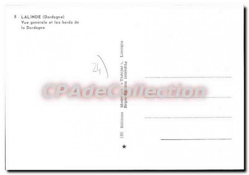 Postcard Modern LALINDE view Gnrale