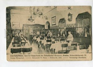 3147398 POLAND BRESLAU cafe Advertising Vintage 1916 RPPC