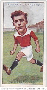 Players Vintage Cigarette Card Footballers Caricatures RIP 1926 No 18 J McCle...