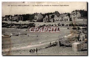 Postcard Old Batz sea Beach and chalets Boulevard Saint Michel