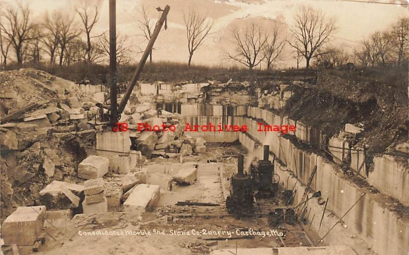 MO, Carthage, Missouri, RPPC, Consolidated Marbel & Stone Company, Quarry,Mining