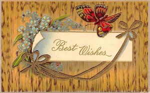 Best Wishes Butterflies , Butterfly Writing on back 