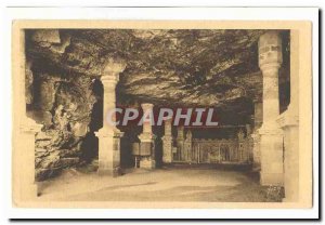 Rocamadour Old Postcard inside the cave entombment