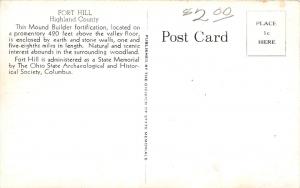 D26/ Fort Hill Ohio Real Photo RPPC Postcard Native Indian Mounds Lookout 1