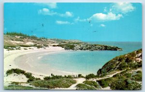 Southampton Bermuda Postcard Horse Shoe Bay Bathing Beach 1964 Vintage