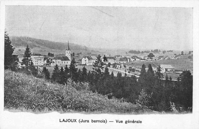 Lajoux Jura Switzerland Birds Eye View Vintage Postcard JA454986