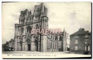 Old Postcard Avranches L & # 39Eglise Notre Dame des Champs