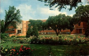Iowa Ames Agronomy Building and Formal Garden Iowa State College 1962