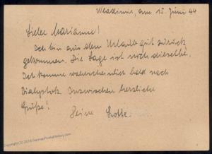 German 1944 WWII Ukraine Wladomir Wolynsk IMPERF Hilfspost Stamp Cover 86717