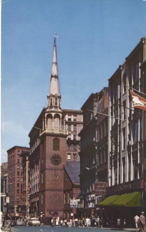 Old South Meeting House ~  Boston MA Massachusetts ~ Postcard