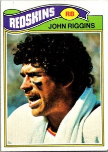 1977 Topps Football Card John Riggins Washington Redskins sk21392