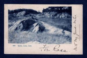 CT View Rocks LYME CONN CONNECTICUT POSTCARD UDB