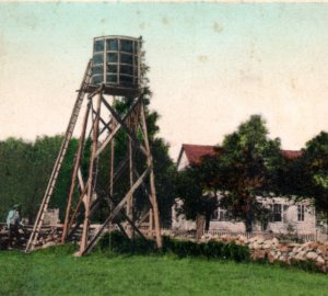 Touisset MA Swansea Massachusetts Kickemiut Farm Water Tower Postcard
