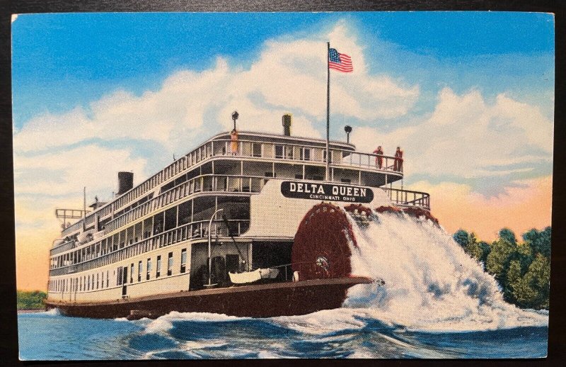 Vintage Postcard 1950 Delta Queen on the Tennessee River, Kentucky (KY)