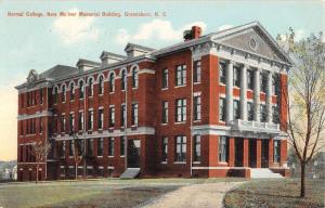 Greensboro North Carolina McIver Memorial Bldg Normal College Postcard K93911