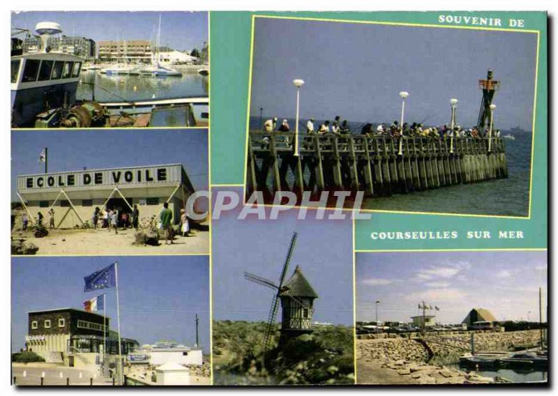 Postcard Modern Courseulles Sur Mer Views Various Sailing school