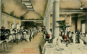 Battle Creek Michigan Dining Room Sanitarium #F-12743 C-1910 Postcard 21-7718