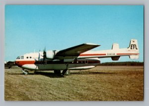 Aviation Airplane Postcard Elbeflug Airlines Nord 2501 Noratlas Lubeck 1972 AJ4