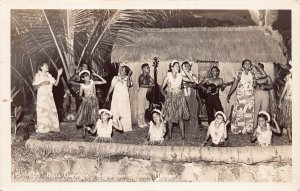J76/ Hawaii RPPC Postcard c1940s Native Hawaiian Hula Girls 17