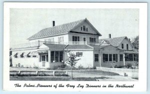 SOMERSET, Wisconsin WI ~ Roadside THE PALMS Frog Leg Dinners c1950s Postcard