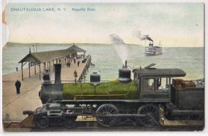 Steam Engine, Mayuille Dock, Chautaugua Lake NY /Tuck's 6051