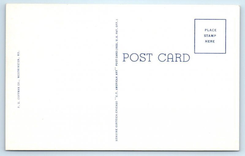 WESTMINSTER HIGH SCHOOL, Maryland MD ~ c1930s Carroll County Postcard