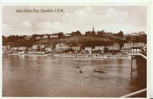 Isle of Wight Postcard - View from Pier - Shanklin - Real Photograph - TZ11733