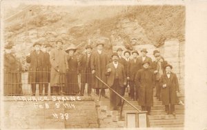 J46/ Hot Springs Arkansas RPPC Postcard c1910 People Maurice Spring  95