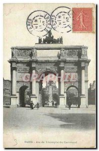 Old Postcard Paris Arc de Triomphe du Carrousel