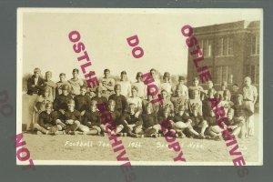 Sargent NEBRASKA RPPC 1936 FOOTBALL TEAM Posing Uniforms nr Broken Bow Burwell 2