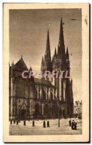 Old Postcard Quimper La Cathedrale North Coast