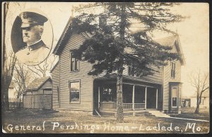 General Pershings Home Laclede Missouri RPPC Unused c1920s